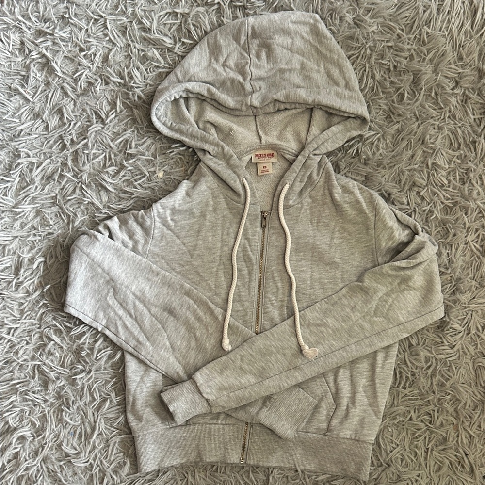 Mossimo Supply Co. Light Gray Hoodie Sweater